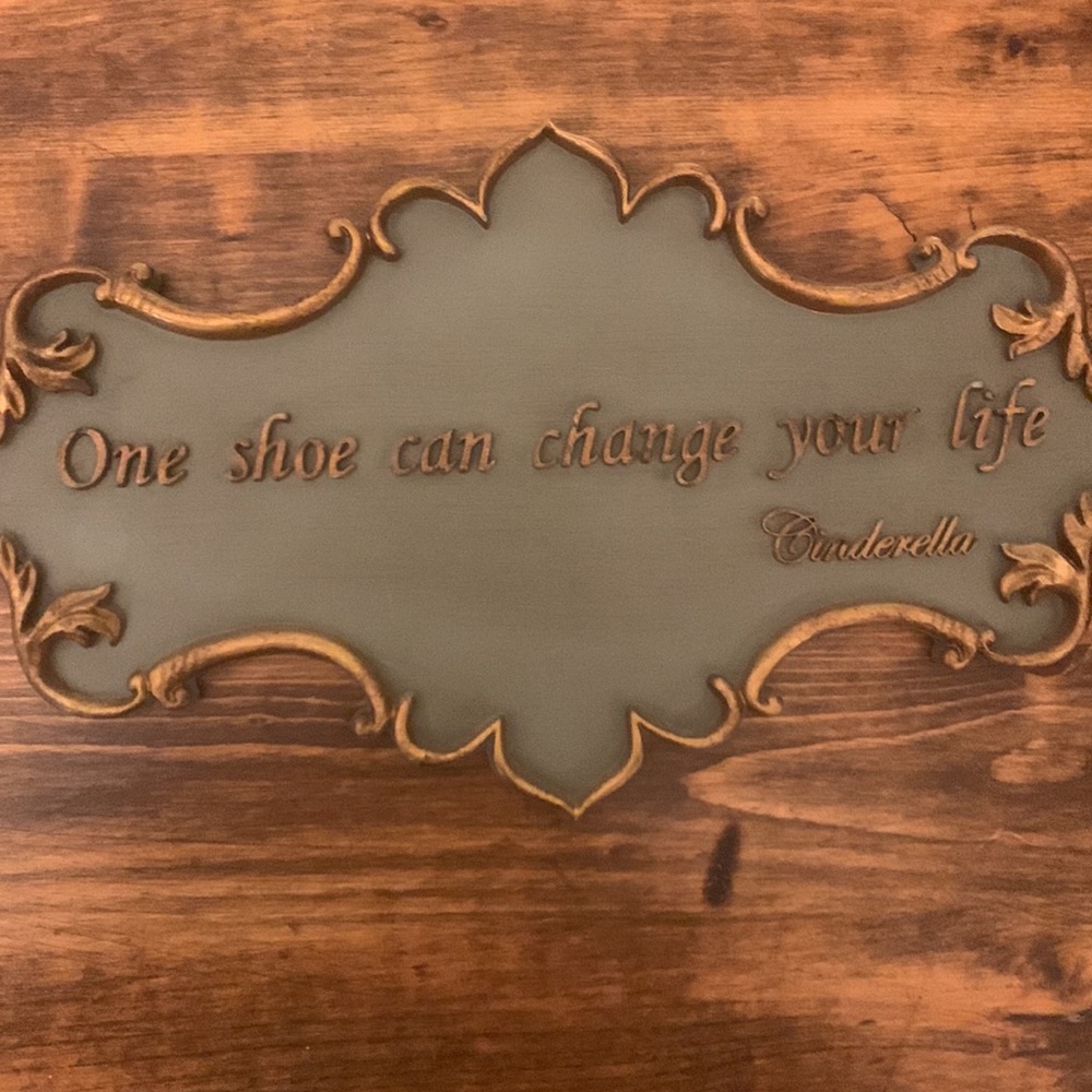 Cinderella wall quote art “one shoe can change your life”